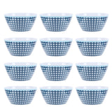 12PCS 6in Salad Bowls Food Serving Bowls Imitation Porcelain Dinnerwar TablewareDark Blue Grid In Australia - Darrahopens