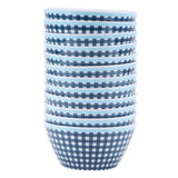 12PCS 6in Salad Bowls Food Serving Bowls Imitation Porcelain Dinnerwar TablewareDark Blue Grid In Australia - Darrahopens