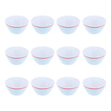 12PCS 6in Salad Bowls Food Serving Bowls Imitation Porcelain Dinnerwar TablewareLight Blue Grid In Australia - Darrahopens
