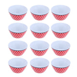 12PCS 6in Salad Bowls Food Serving Bowls Imitation Porcelain Dinnerwar TablewareRed Dot In Australia - Darrahopens