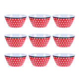 12PCS 6in Salad Bowls Food Serving Bowls Imitation Porcelain Dinnerwar TablewareRed Dot In Australia - Darrahopens