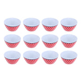 12PCS 6in Salad Bowls Food Serving Bowls Imitation Porcelain Dinnerwar TablewareRed Dot In Australia - Darrahopens