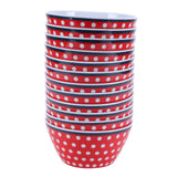 12PCS 6in Salad Bowls Food Serving Bowls Imitation Porcelain Dinnerwar TablewareRed Dot In Australia - Darrahopens