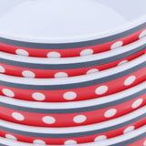 12PCS 6in Salad Bowls Food Serving Bowls Imitation Porcelain Dinnerwar TablewareRed Dot