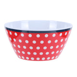 12PCS 6in Salad Bowls Food Serving Bowls Imitation Porcelain Dinnerwar TablewareRed Dot
