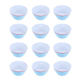 12PCS 6in Salad Bowls Food Serving Bowls Imitation Porcelain Dinnerwar TablewareLight Blue Dot In Australia - Darrahopens