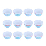 12PCS 6in Salad Bowls Food Serving Bowls Imitation Porcelain Dinnerwar TablewareLight Blue Dot In Australia - Darrahopens