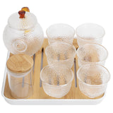 Glass Teapot Set HeatResistant Small Water Cup with Handle for Travel Home Office Bar