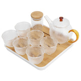 Glass Teapot Set HeatResistant Small Water Cup with Handle for Travel Home Office Bar