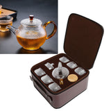 Glass Teapot Set HeatResistant Small Water Cup with Handle for Travel Home Office Bar