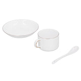4 Set Coffee Cup Set Coffee Mug with Saucer Spoon Tea Mug Drinkware Gift for Home Kitchen In Australia - Darrahopens