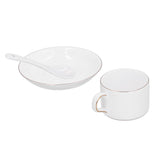 4 Set Coffee Cup Set Coffee Mug with Saucer Spoon Tea Mug Drinkware Gift for Home Kitchen In Australia - Darrahopens