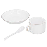 4 Set Coffee Cup Set Coffee Mug with Saucer Spoon Tea Mug Drinkware Gift for Home Kitchen