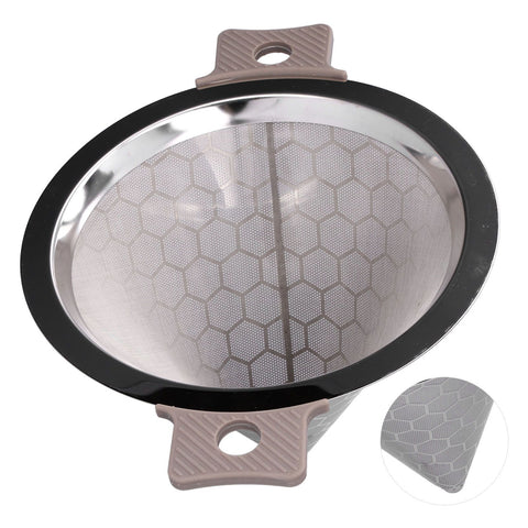 Cone Shaped Strainer Double Ear Stainless Steel Small Strainer for Coffee Tea Leaves Milk Tea In Australia - Darrahopens