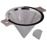 Cone Shaped Strainer Double Ear Stainless Steel Small Strainer for Coffee Tea Leaves Milk Tea In Australia - Darrahopens