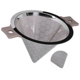 Cone Shaped Strainer Double Ear Stainless Steel Small Strainer for Coffee Tea Leaves Milk Tea