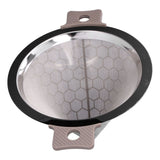Cone Shaped Strainer Double Ear Stainless Steel Small Strainer for Coffee Tea Leaves Milk Tea