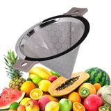 Cone Shaped Strainer Double Ear Stainless Steel Small Strainer for Coffee Tea Leaves Milk Tea