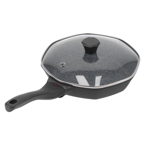 Octagonal Shape Pan NonStick Frying Pan for Induction Cooker Electric Ceramic Stove Gas Stove(Small 28cm 11.0in ) In Australia - Darrahopens