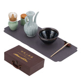 Matcha Tea Tool Set Matcha Bowl Whisk Scoop Ceramic Whisk Holder Caddy Teacup Mat Tea Ceremony KitOil Drop Style In Australia - Darrahopens