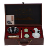 Matcha Tea Tool Set Matcha Bowl Whisk Scoop Ceramic Whisk Holder Caddy Teacup Mat Tea Ceremony KitOil Drop Style In Australia - Darrahopens