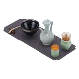 Matcha Tea Tool Set Matcha Bowl Whisk Scoop Ceramic Whisk Holder Caddy Teacup Mat Tea Ceremony KitOil Drop Style
