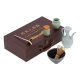 Matcha Tea Tool Set Matcha Bowl Whisk Scoop Ceramic Whisk Holder Caddy Teacup Mat Tea Ceremony KitOil Drop Style