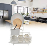 Drain Rack DoubleLayer Dish Rack Countertop Tableware Chopstick Holder for Kitchen