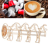 Coffee Capsule Holder 360 Degree Rotating Coffee Pod Storage Rack for DOLCE/ESPRESSO/CAFFITALYL Gold