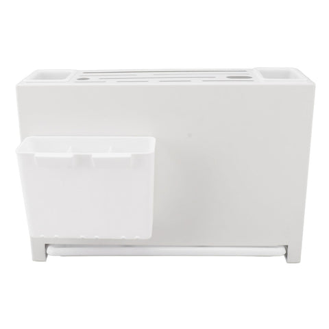 Kitchen Knife Holder White Knife Block Counter Wall Mount Large Capacity Storage Draining with Magnetic Chopstick Holder In Australia - Darrahopens