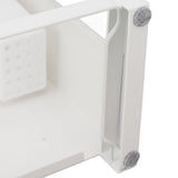 Kitchen Knife Holder White Knife Block Counter Wall Mount Large Capacity Storage Draining with Magnetic Chopstick Holder