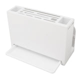 Kitchen Integrated Knife Holder Large Capacity Countertop Butcher Block Knife Holder Knife Wall Magnet Organizer White