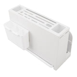 Kitchen Integrated Knife Holder Large Capacity Countertop Butcher Block Knife Holder Knife Wall Magnet Organizer White
