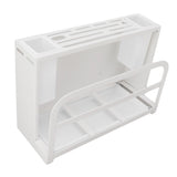 Kitchen Integrated Knife Holder Large Capacity Countertop Butcher Block Knife Holder Knife Wall Magnet Organizer White