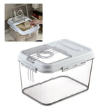 Rice Container Bucket 7500g Plastic Sealed Rice Dispenser Bin with Magnetic Lid for Kitchen Dry Food Pet Food Storage