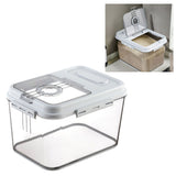 Rice Container Bucket 7500g Plastic Sealed Rice Dispenser Bin with Magnetic Lid for Kitchen Dry Food Pet Food Storage