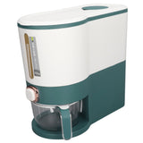 Rice Dispenser Household Food Grade Dry Sealed Grain Cereal Dispenser Bucket for Rice Millet Black Rice Barley Mung Beans Red Beans Large Jewel Green In Australia - Darrahopens