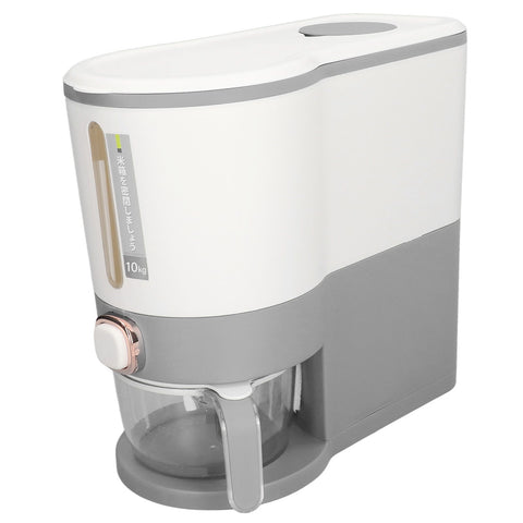 Rice Dispenser Household Food Grade Dry Sealed Grain Cereal Dispenser Bucket for Rice Millet Black Rice Barley Mung Beans Red Beans Large Light Gray In Australia - Darrahopens