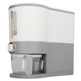 Rice Dispenser Household Food Grade Dry Sealed Grain Cereal Dispenser Bucket for Rice Millet Black Rice Barley Mung Beans Red Beans Large Light Gray