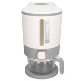 Rice Dispenser Household Food Grade Dry Sealed Grain Cereal Dispenser Bucket for Rice Millet Black Rice Barley Mung Beans Red Beans Large Light Gray