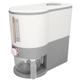 Rice Dispenser Household Food Grade Dry Sealed Grain Cereal Dispenser Bucket for Rice Millet Black Rice Barley Mung Beans Red Beans Large Light Gray