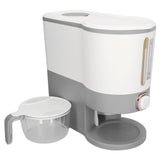 Rice Dispenser Household Food Grade Dry Sealed Grain Cereal Dispenser Bucket for Rice Millet Black Rice Barley Mung Beans Red Beans Large Light Gray