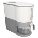 Rice Dispenser Household Food Grade Dry Sealed Grain Cereal Dispenser Bucket for Rice Millet Black Rice Barley Mung Beans Red Beans Large Light Gray