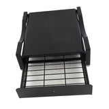 Cup Holder Sliding Tray Display Multi Functional Storage Drawer Maker Stand Tray for Home Black S