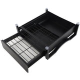 Cup Holder Sliding Tray Display Multi Functional Storage Drawer Maker Stand Tray for Home Black S