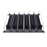 Self Pushing Drink Holder 6 Rows Adjustable Width Spring Loaded Easy Slide Large Capacity 15in Fridge Drink Dispenser Black