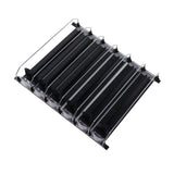 Self Pushing Drink Holder 6 Rows Adjustable Width Spring Loaded Easy Slide Large Capacity 15in Fridge Drink Dispenser Black