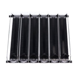Self Pushing Drink Holder 6 Rows Adjustable Width Spring Loaded Easy Slide Large Capacity 15in Fridge Drink Dispenser Black