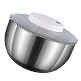 Electric Large Salad Spinner Stainless Steel 4500ml Efficiency Salad Spinner for Drying Leafy Vegetables Fruit
