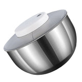 Electric Large Salad Spinner Stainless Steel 4500ml Efficiency Salad Spinner for Drying Leafy Vegetables Fruit